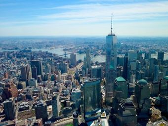 Aerial View of New York City Skyline