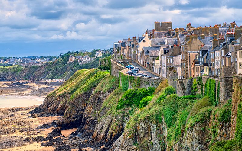 View of Granville in Normandy, France