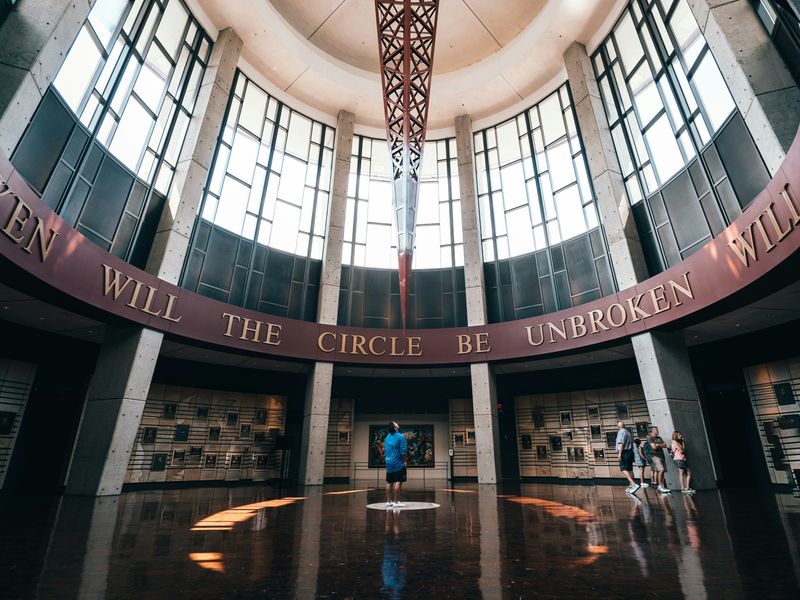 Interior view of the Country Music Hall of Fame rotunda in Nashville, Tennessee.