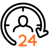 24 Hour Availability Icon