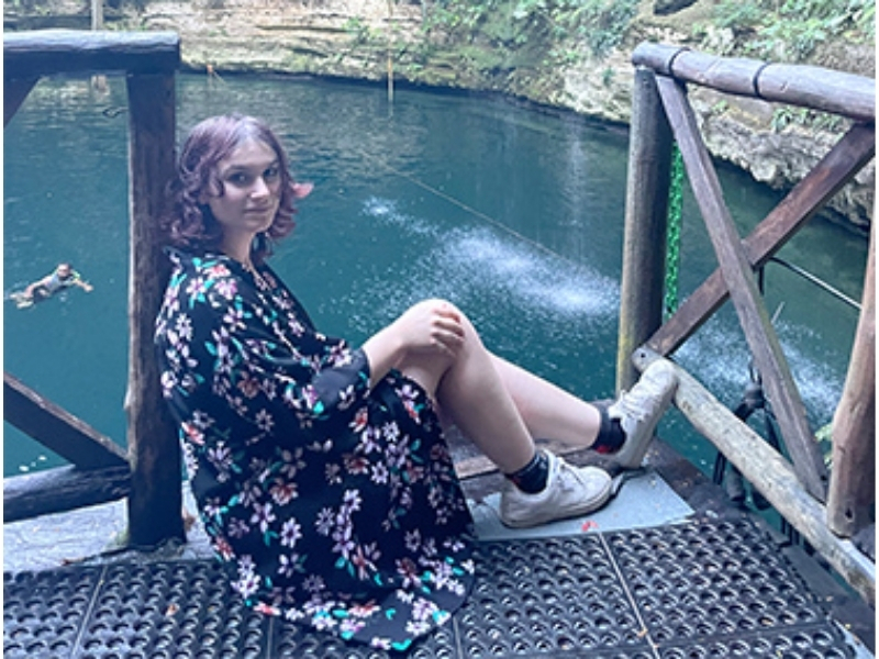 Relaxing at the Cenote