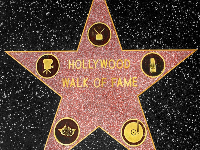 A blank star on the Hollywood Walk of Fame.