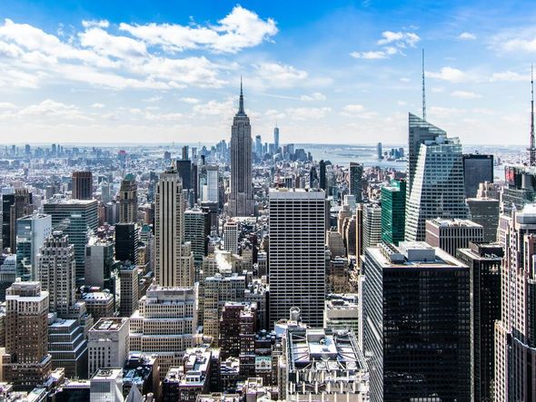 New York City skyline on a sunny day