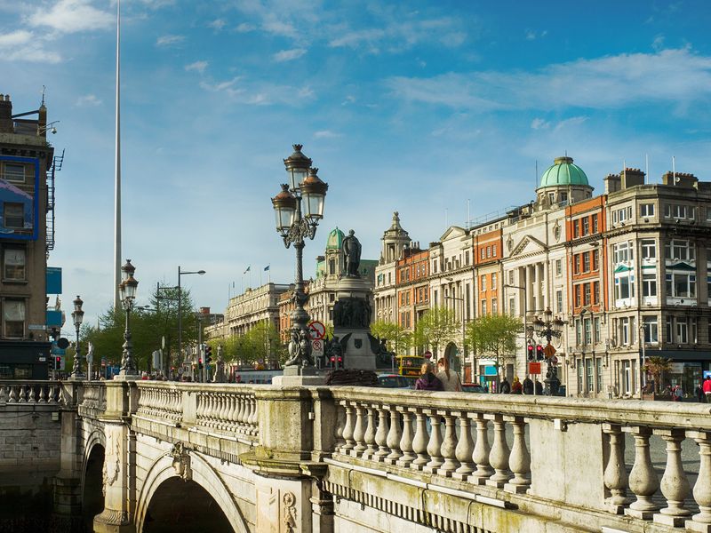 View of O'Connell Street from O'Connell Bridge