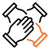 Teamwork and Unity Icon