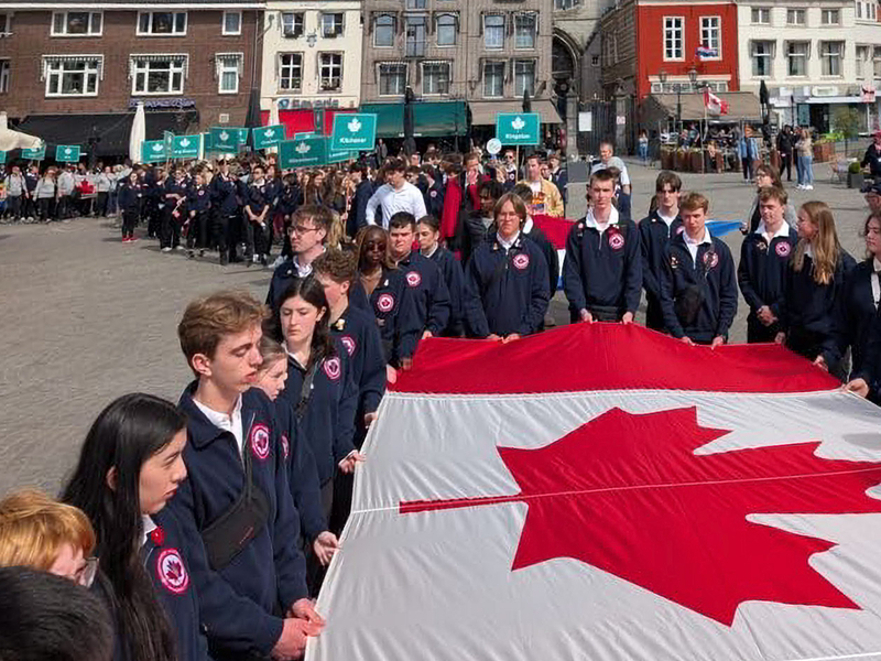 Canadian Youth Parade in Historic Gouda Square