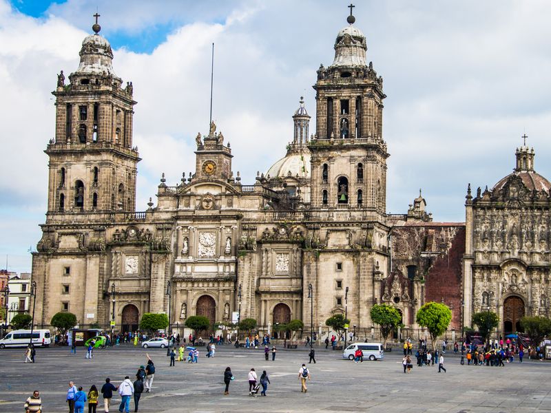 A view of the Metropolitan Cathedral in Mexico City.