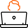 Icon - person at computer