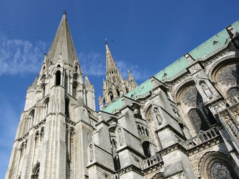 Chartres Cathedral soaring into the sky