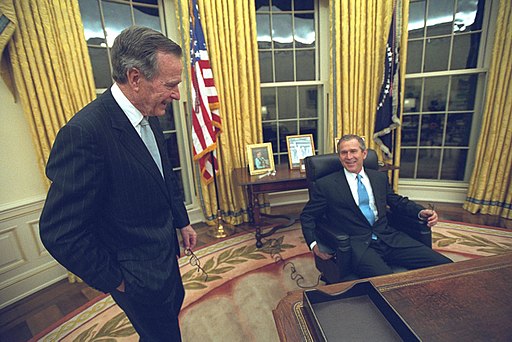 President George W. Bush Meets with Former President George H.W. Bush