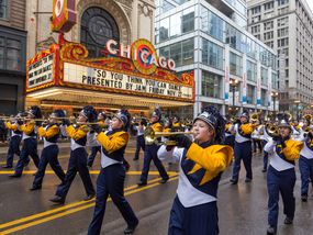 Chicago Thanksgiving Parade Marching Band Performance