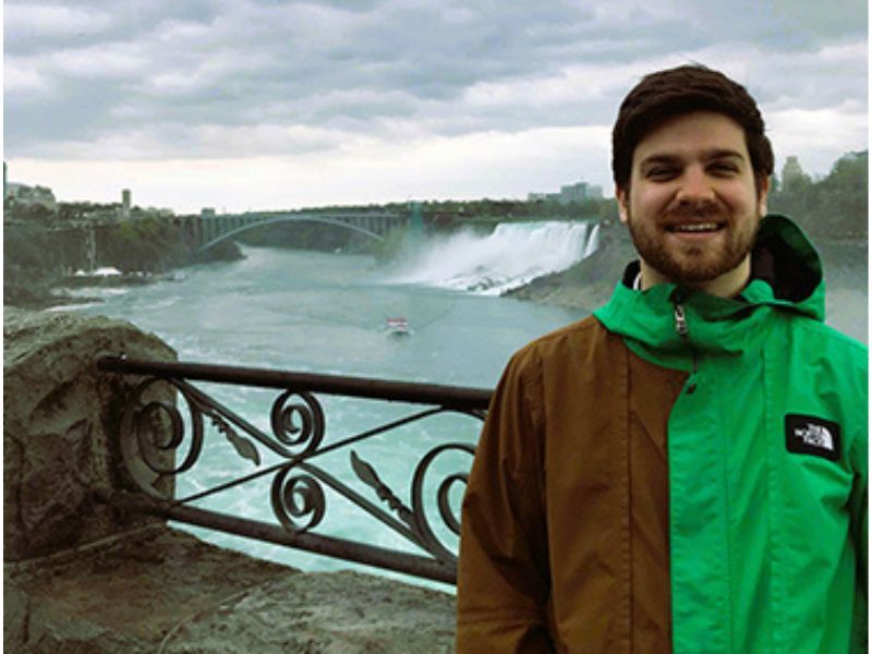 Man at Niagara Falls
