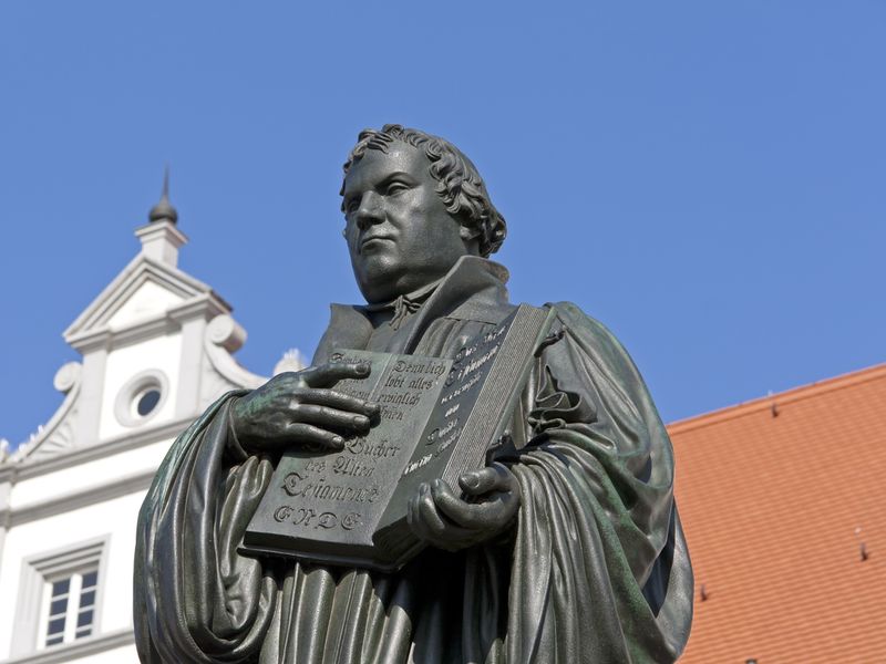 Statue of Martin Luther in Wittenberg, Germany