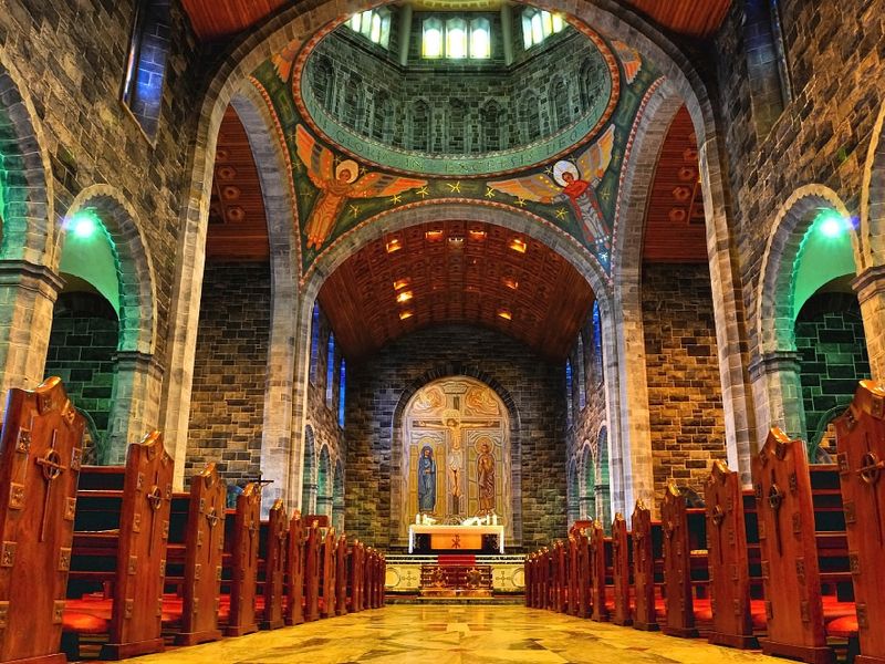 Interior view of Christ Church Cathedral in Dublin, Ireland