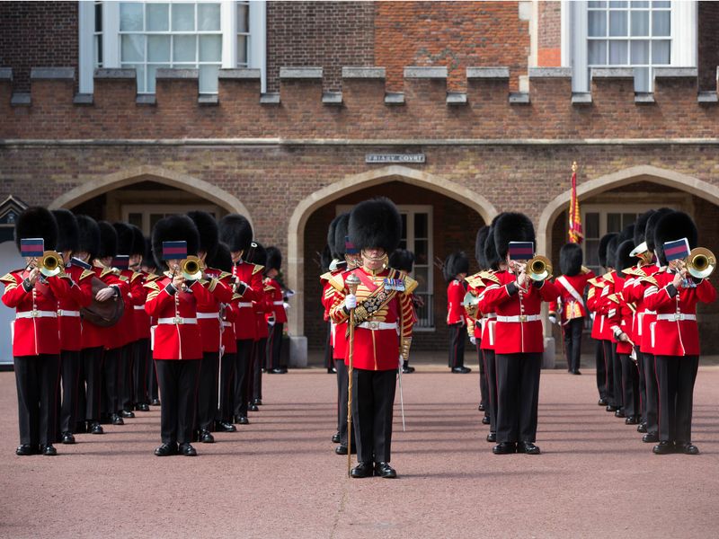 British Guards Playing Instruments