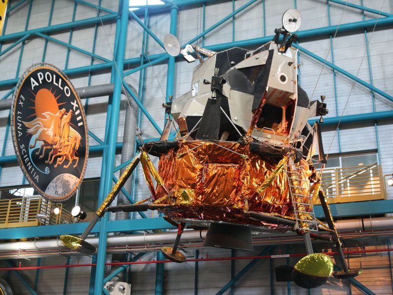 Apollo 13 Lunar Module on display