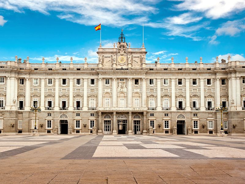 The Royal Palace of Madrid in Madrid, Spain