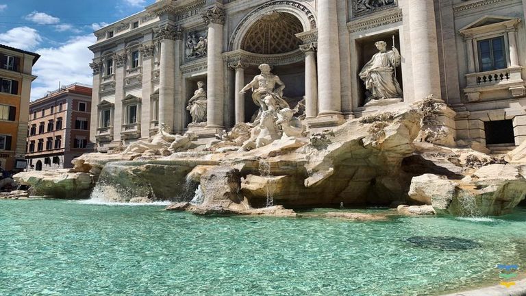 The Trevi Fountain in Rome, Italy